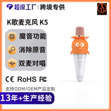 跨境亚马逊儿童话筒音响k歌宝手机无线蓝牙家用娱乐萌宠麦克风