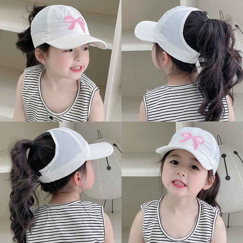 Quick dry white ponytail with bow