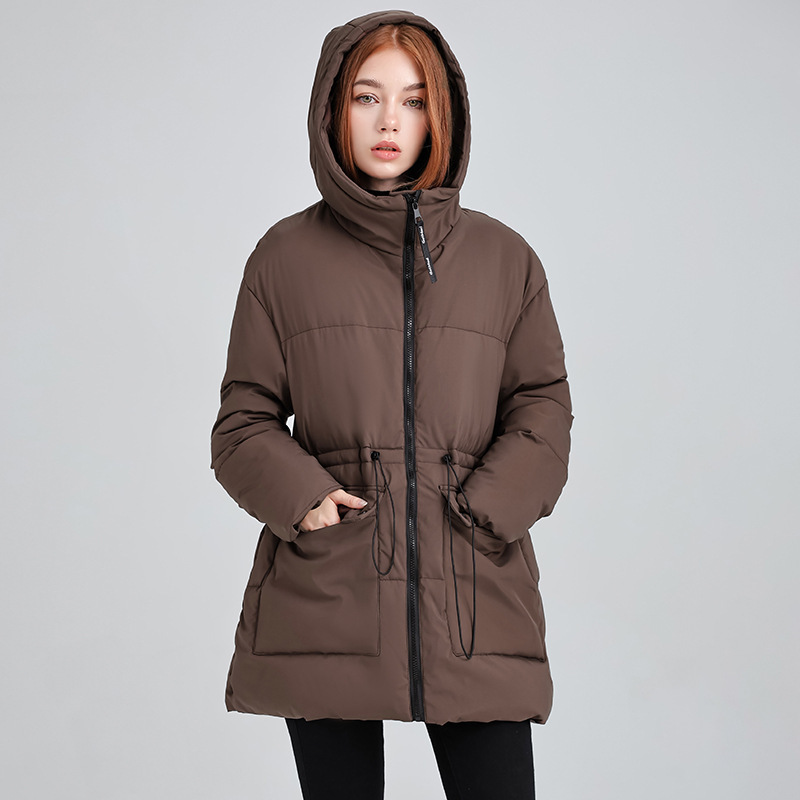 连帽羽绒棉服外套女冬季新款工装宽松大码显瘦简约减龄加厚面包服|undefined