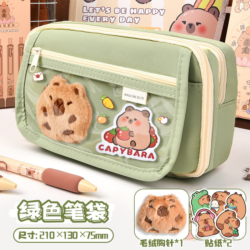 Estuche de lápices grande para niñas, escuela primaria, multifunción