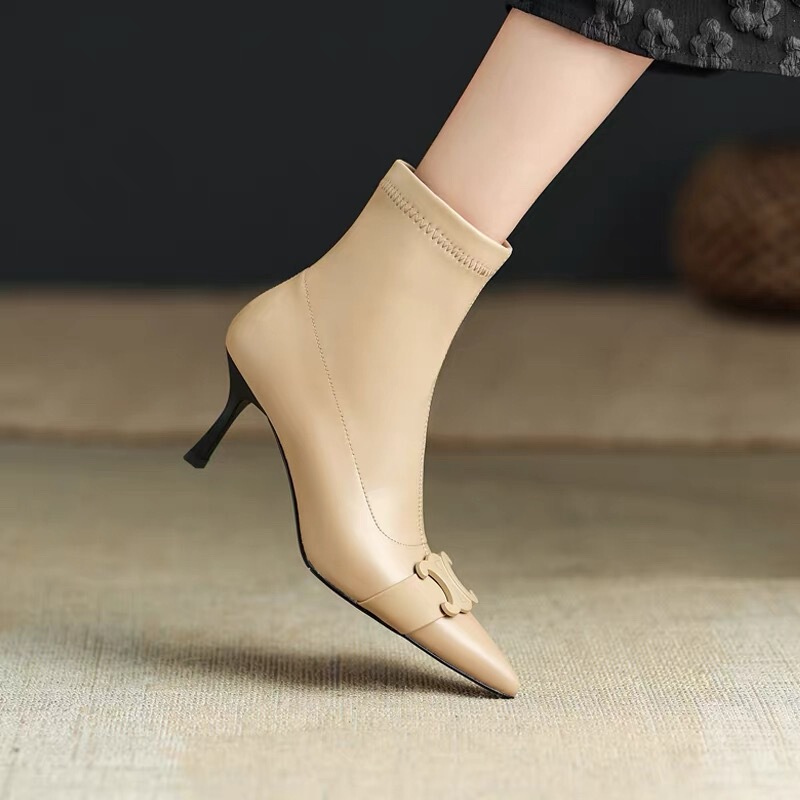 Sister Ran's Clearance Sale, No Returns or Exchanges. Autumn and Winter Slim Pointed Toe Stiletto High Heel Elastic Ankle Boots for Women Sister Ran's Clearance Sale, No Returns or Exchanges. Autumn and Winter Slim Pointed Toe Stiletto High Heel Elastic Ankle Boots for Women