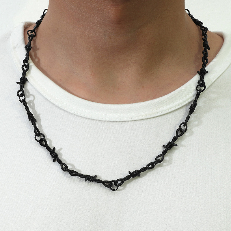 Wholesale Jewelry Punk Style Thorns Chain Necklace Bracelet Nihaojewelry display picture 11