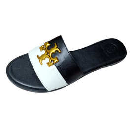 【现货】精品一字平底拖鞋女外穿旅游夏季新款TB原单拼色凉鞋女款