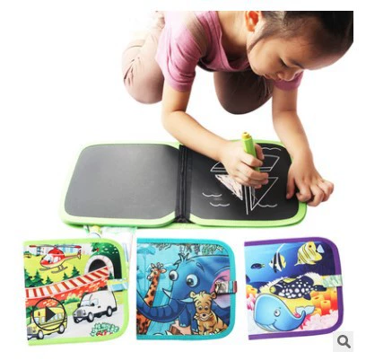 Children's handheld drawing board, cloth book dust-free, chalk, canvas, toy, science and technology
