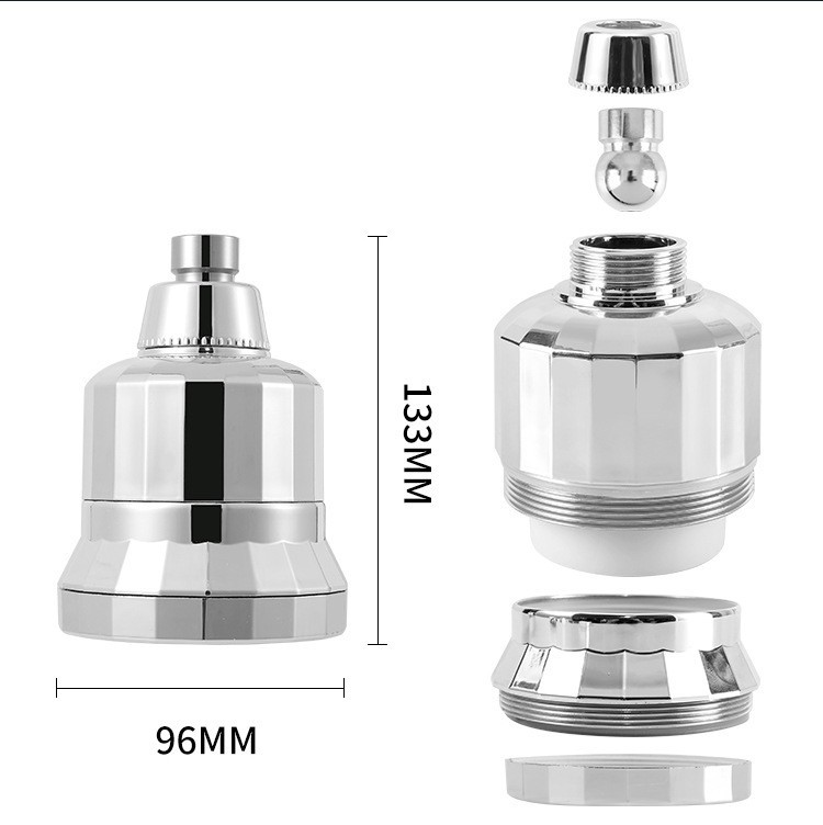 Filtro de material ABS rociador superior sobrealimentado cabezal de ducha purificador de ducha cabezal de ducha VC eliminación de cloro agua suave belleza de la piel