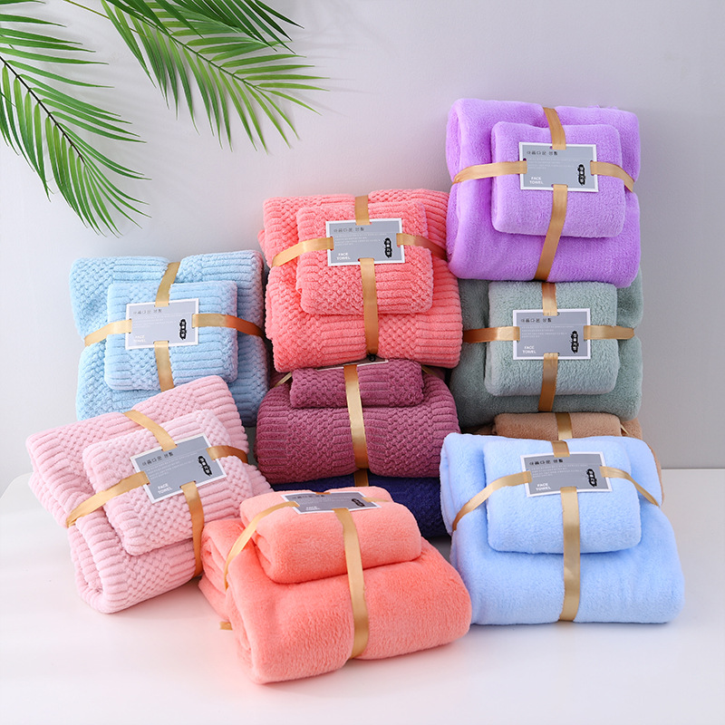 coral bath towel