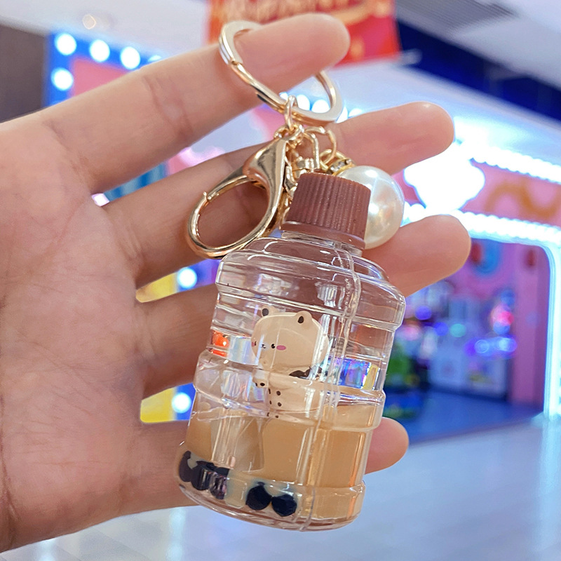 Arylic Material Cute Bear Arylic Patchwork Unisex Bag Pendant Keychain 1 Piece