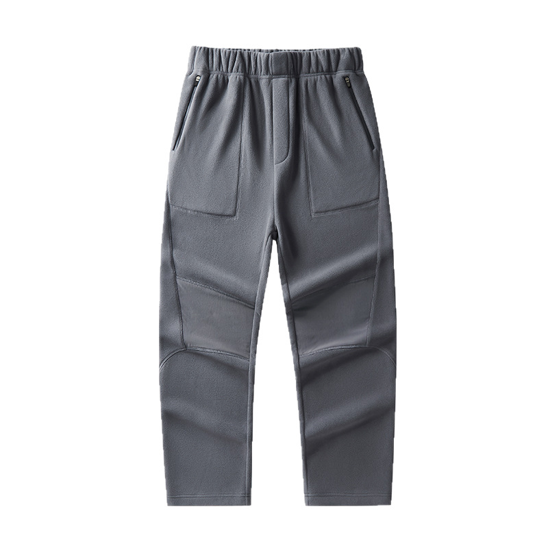 Cargo-Fleecehose für den Arbeitsalltag – Jogginghose aus 350 g/m² gebürstetem Polyester (mit praktischen Taschen, gerader Passform, Unisex-Winterhose)_voghion.com