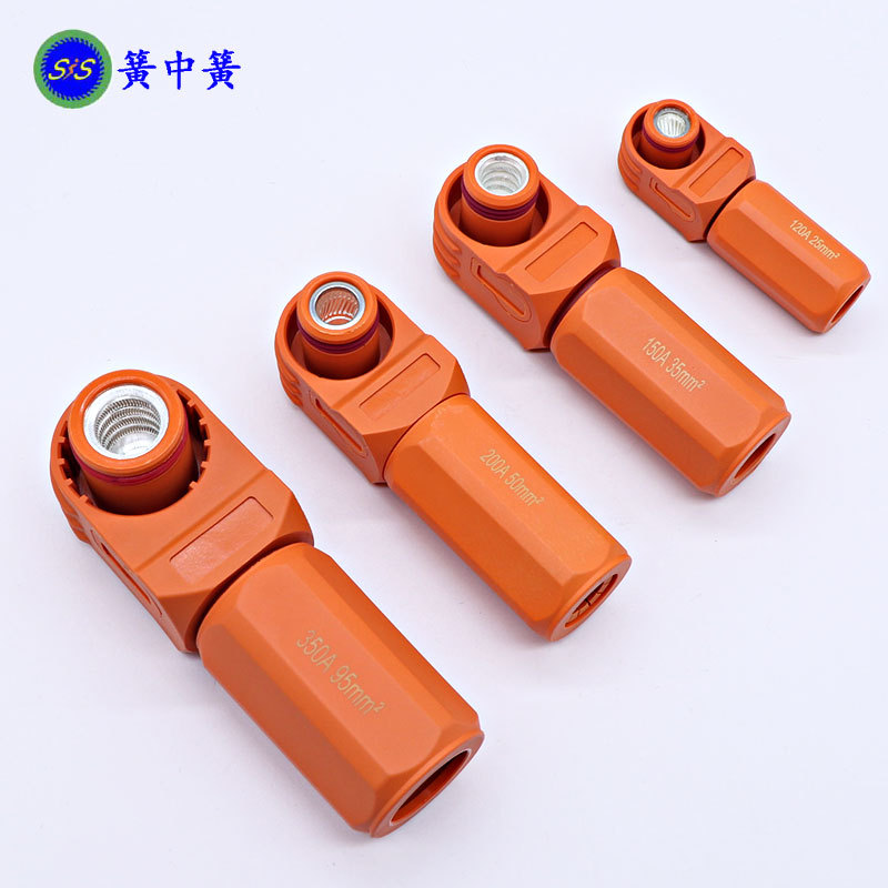 大电流高压储能连接器单芯120A-350A快插拔式连接器紫铜镀银