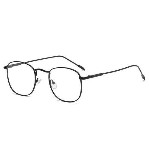  Fashion New Metal Square Anti-Blue Light Glasses Frame Men's Trendy Myopia Ultra-Light Personalized Women's Color Changing Flat Glasses