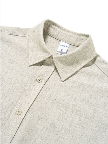 Jie Zhan Men's| Old Money Linen Shirt 25 Autumn New Item Trend Brand American Comfort Loose Drop Shoulder Long Sleeve Open Shirt