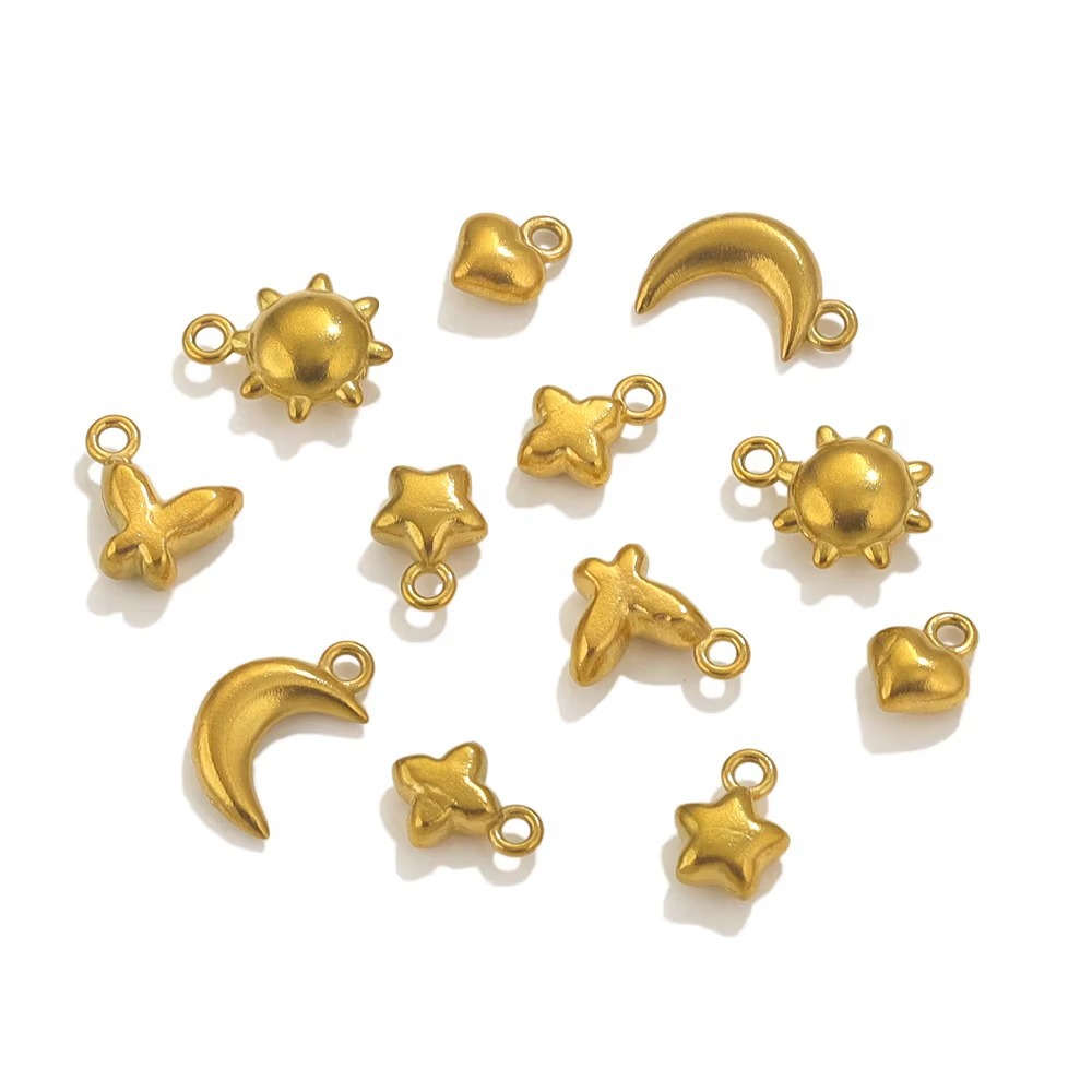pendant Classification 20 PCS/Package Quantity 304 Stainless Steel Material 20 PCS/Package 304 Stainless Steel Star Moon Butterfly Pendant Pendant
