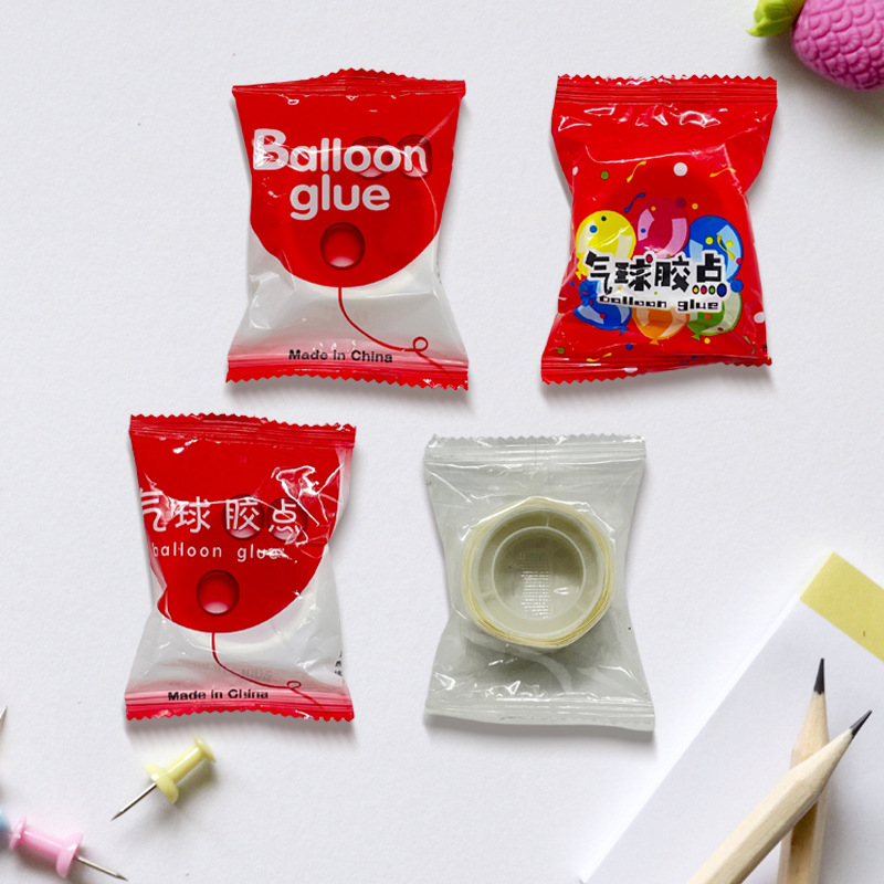Accesorios de globo dispensador de globo adhesivo sin rastro se puede mover 100 puntos de suministros de fiesta de boda puntos de adhesivo de doble cara puntos de adhesivo