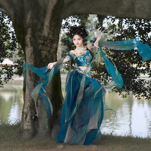 原创汉服女2025新款齐腰襦裙破烂袖汉元素改良妲己敦煌异域风汉服