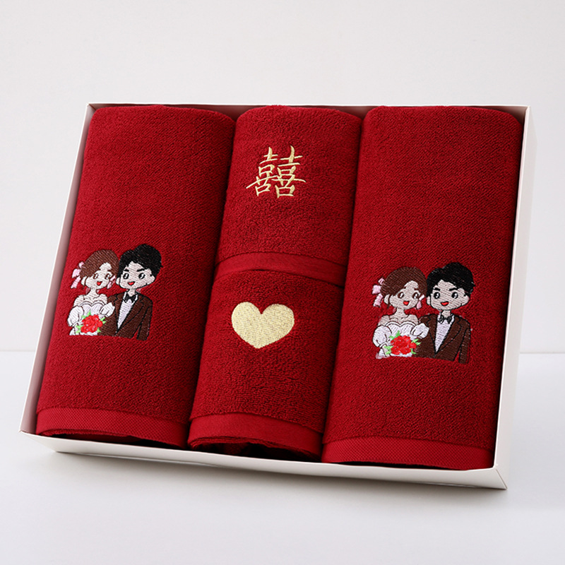 Бордовое простое свадебное платье с вышивкой Комплект из четырех предметов Xixin