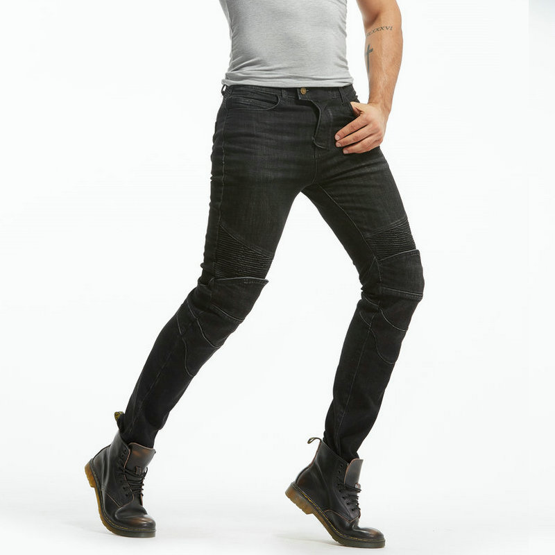 Loong biker motocicleta jeans hombres retro angustiado casual motocicleta stretch Riding Knight anti-caída Pantalones
