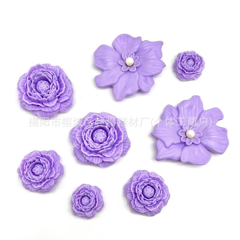 DS-233 Flor de hojaldre morada moldeada por inyección