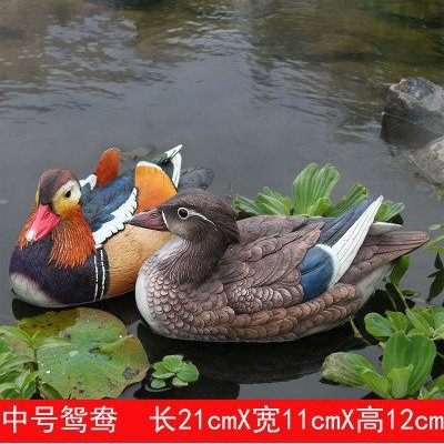 Patio al aire libre estanque pato simulación de resina de pato pato ornamentos jardín piscinas paisaje cisne flotante paisaje
