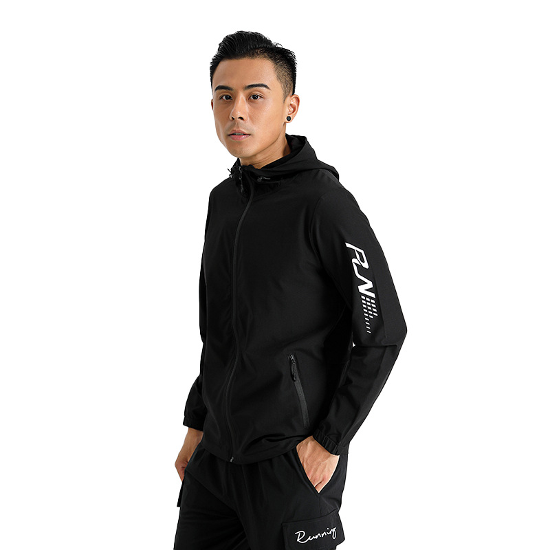 2022 Otoño Nueva chaqueta de los hombres de moda casual de cuello alto ropa superior chaqueta de los hombres de la capa impresa LOGOTIPO