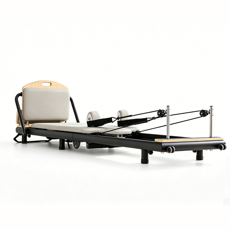 Cama central plegable transfronteriza yoga Fitness Pilates equipo grande plegable con rodillos Pilates cama plegable image 4