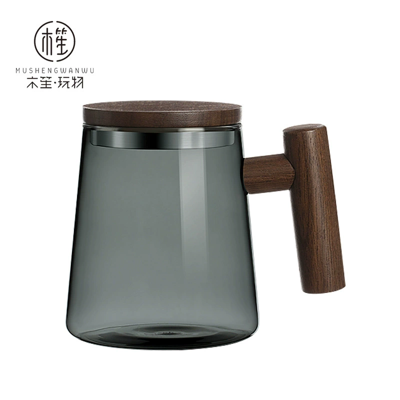 Мужская стеклянная чайная чашка Musheng Playms Чайная чашка с разделением чая Мужская высококачественная офисная чашка с водой Японский фильтр чайная чашка