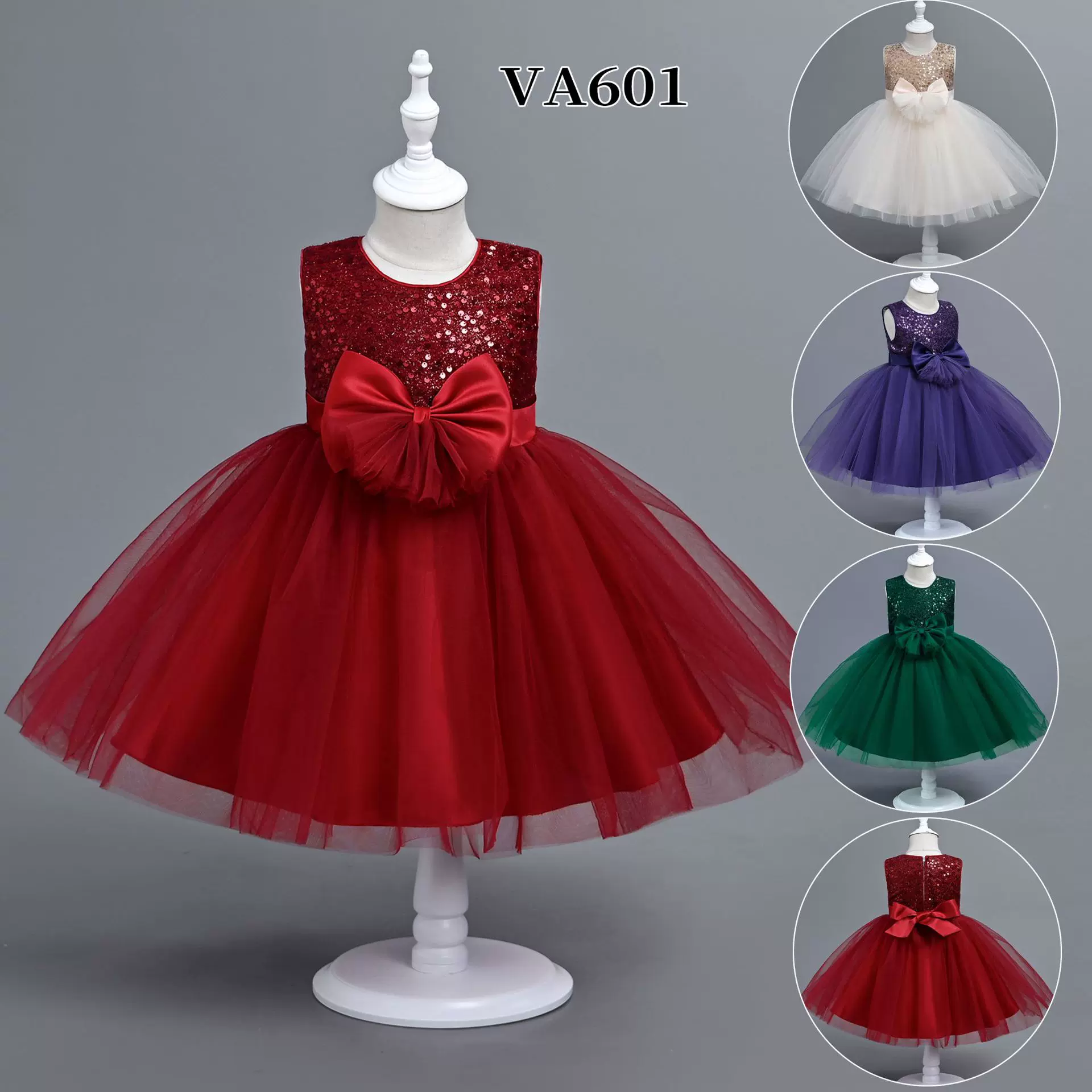 现货批发儿童公主裙女宝宝背心蓬蓬网纱连衣裙婴幼儿周岁礼服裙子