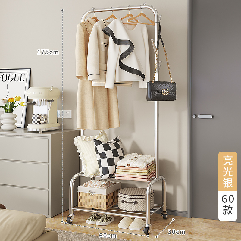 60선반-광택실버 빨래건조대