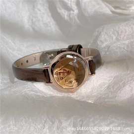 批发简约时尚小香风网红细带复古小表盘女表学生手表直播跨境货源