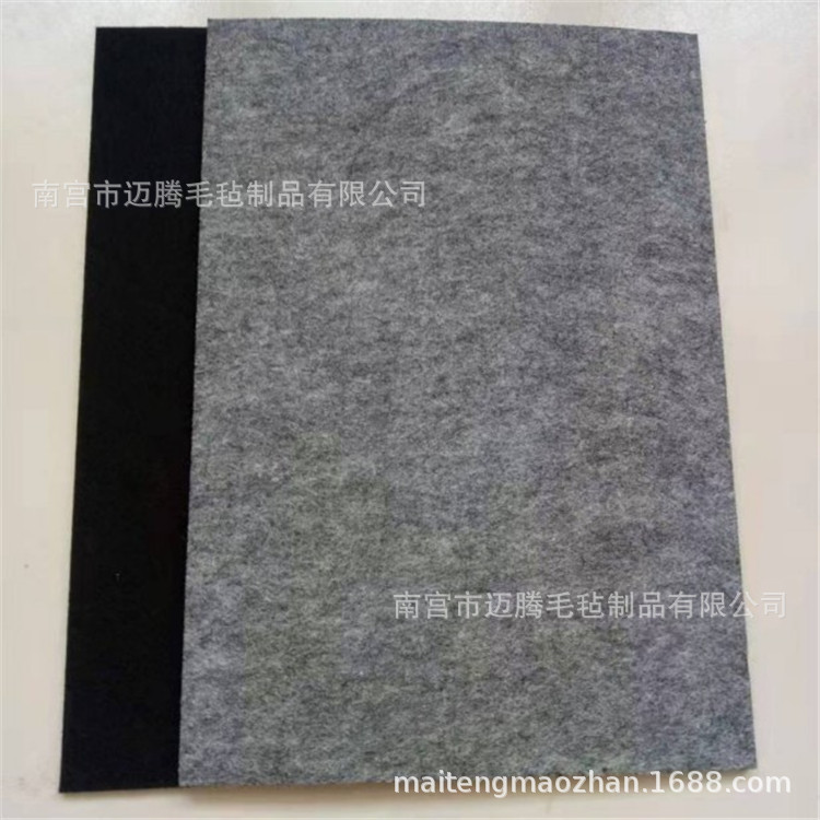 现货直供 烟灰色涤纶针刺无纺布 箱包家具内衬复合装饰用毛毡布