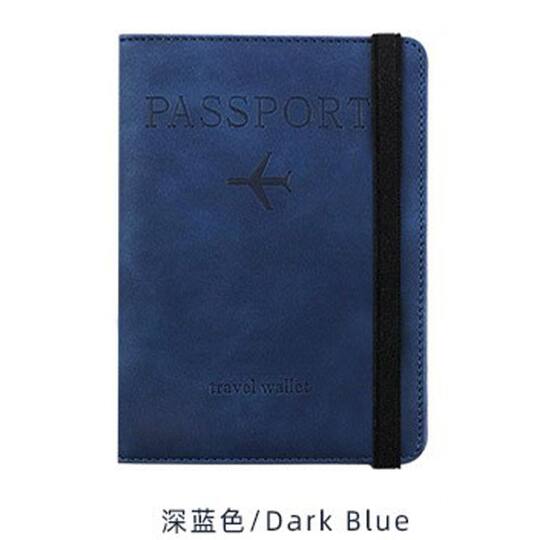 织带变色防盗刷pu护照夹passport多内阁多口袋护照证件