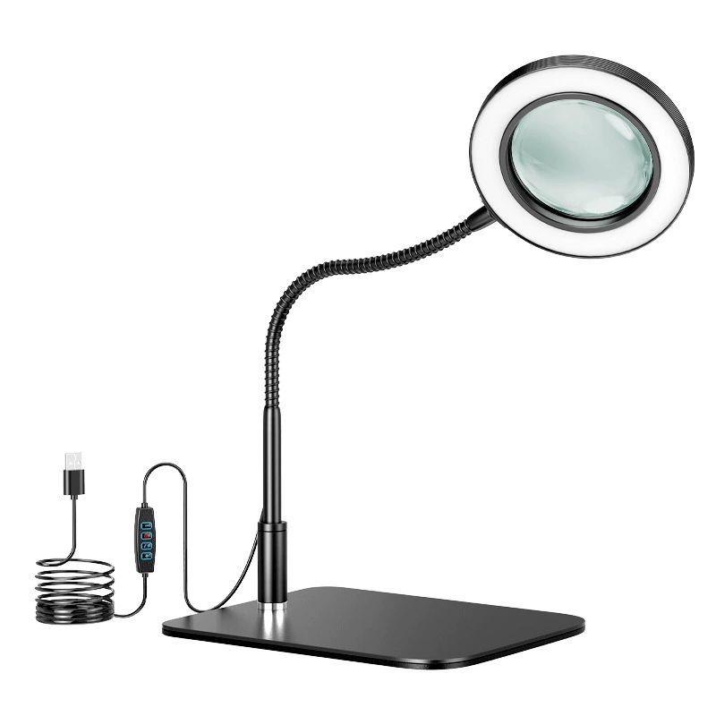 LED увеличительное стекло, чтение для маникюра, электронный мобильный телефон, настольная лампа, защита глаз