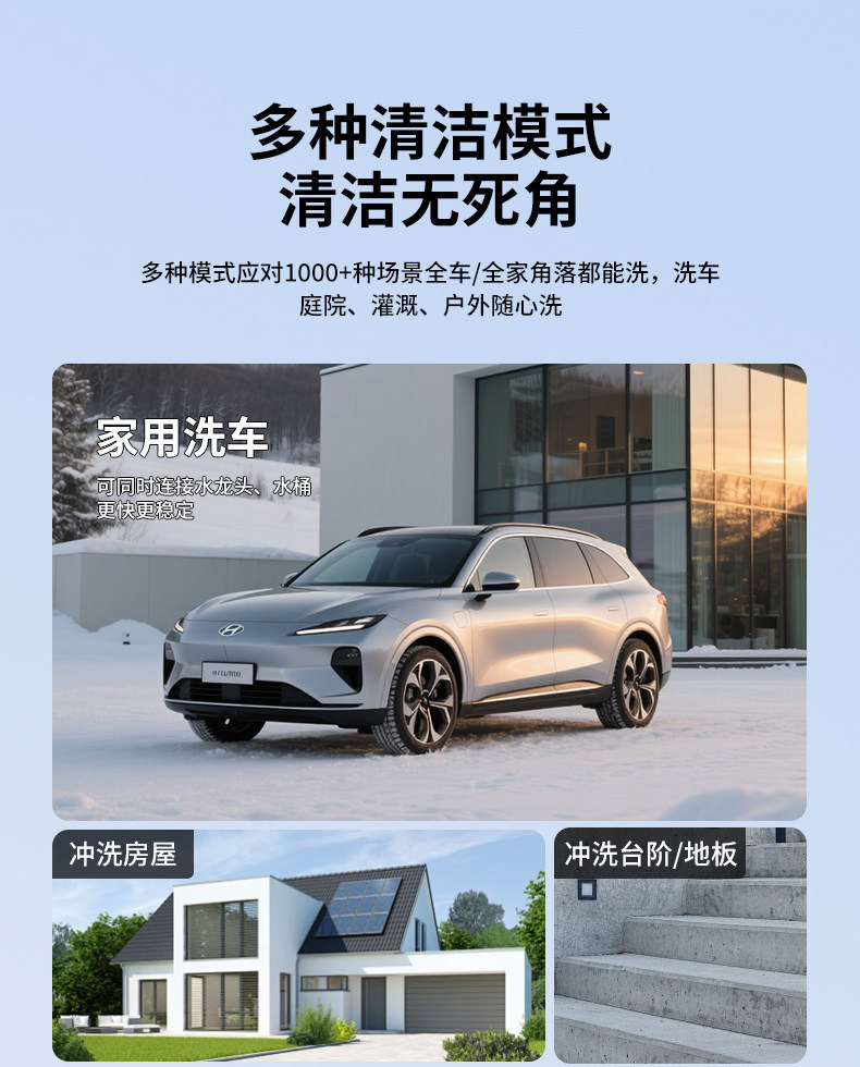 Household Pressure Washer with Wireless Lithium Battery, High-Pressure Water Gun for Car Washing, Floor Cleaning, and Powerful Glass Cleaning Machine Wholesale