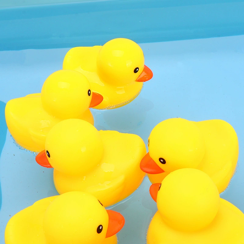 B.Duck, игрушка для игры в воде из мягкой резины, жёлтая уточка для плавания, антистресс, издаёт звуки