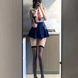 苏星大码情趣内衣学生装制服学院jk校园诱惑激情短裙免脱床上套装