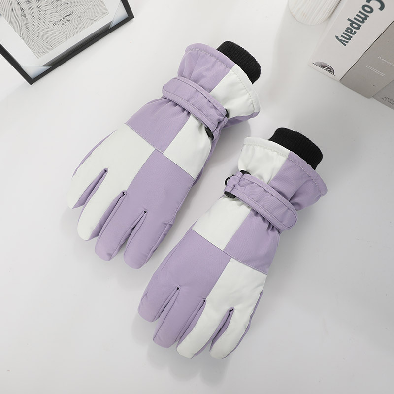 Guantes de esquí de invierno engrosados impermeables hombres y mujeres forrados de lana engrosada antideslizante a prueba de frío ciclismo pantalla táctil guantes calientes