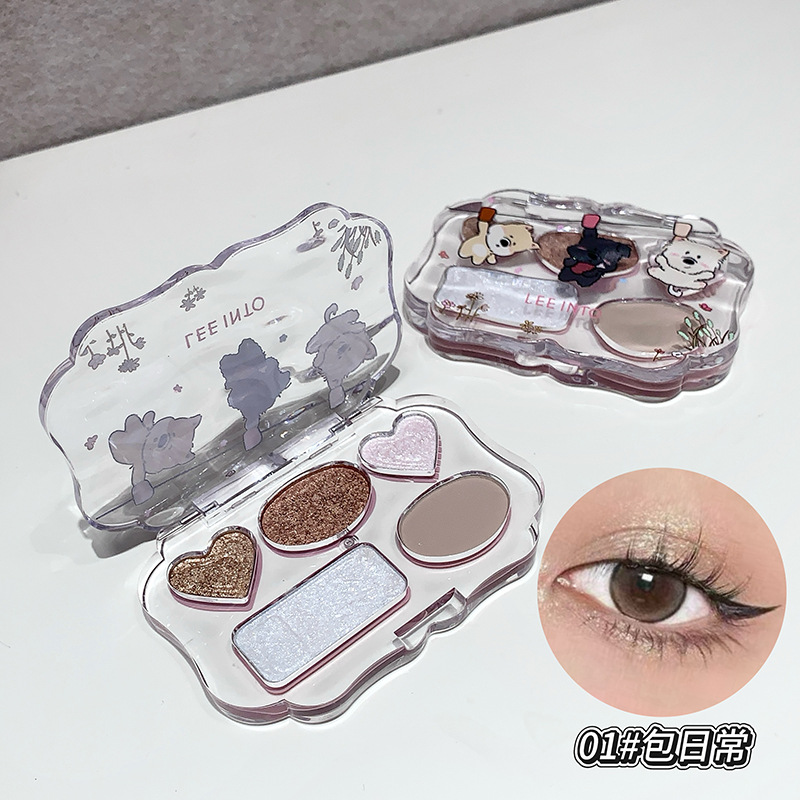 LEEINTO Wang Pao Limited Five-Color Eye Shadow Plate Matte Ground Color No Flying Powder Eye Shadow Maquillaje Cross-Border