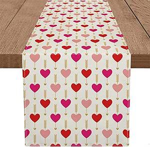 Transfronterizo nuevo amor Rosa carta impresa mantel fiesta ambiente decoración Día de San Valentín camino de mesa