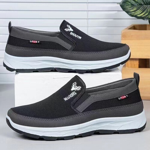 New old Beijing cloth shoes, non-slip, comfortable, elderly shoes, men's hiking sole dad shoes, middle-aged and elderly casual sports cloth shoes