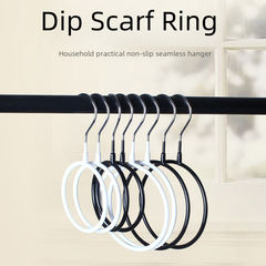 Scarf hanger silk scarf hook ring ring hanger plastic collar tie holder belt hook multi-functional hanger storage rack
