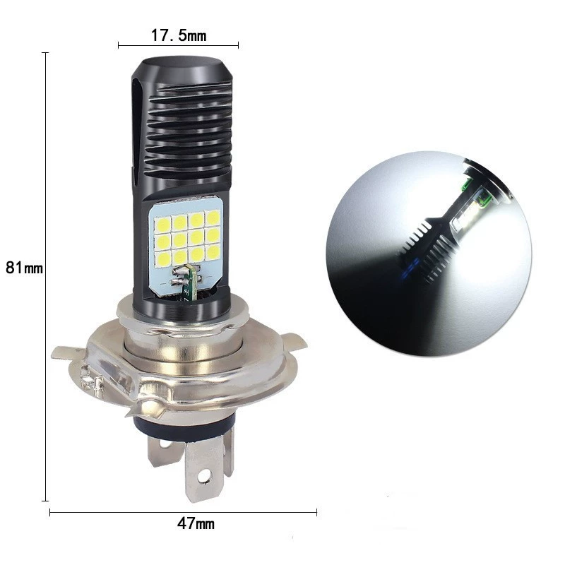 Передний свет фар мотоцикла H4 BA20D PX15D 3030 24smd высокомощный светодиодный свет мотоцикла