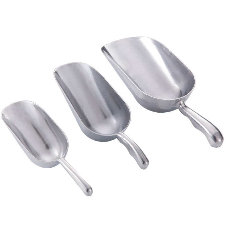 Pala de hielo de acero no inoxidable de aleación de aluminio no magnético pala de harina pala de grano pala de arroz pala de cubo de hielo