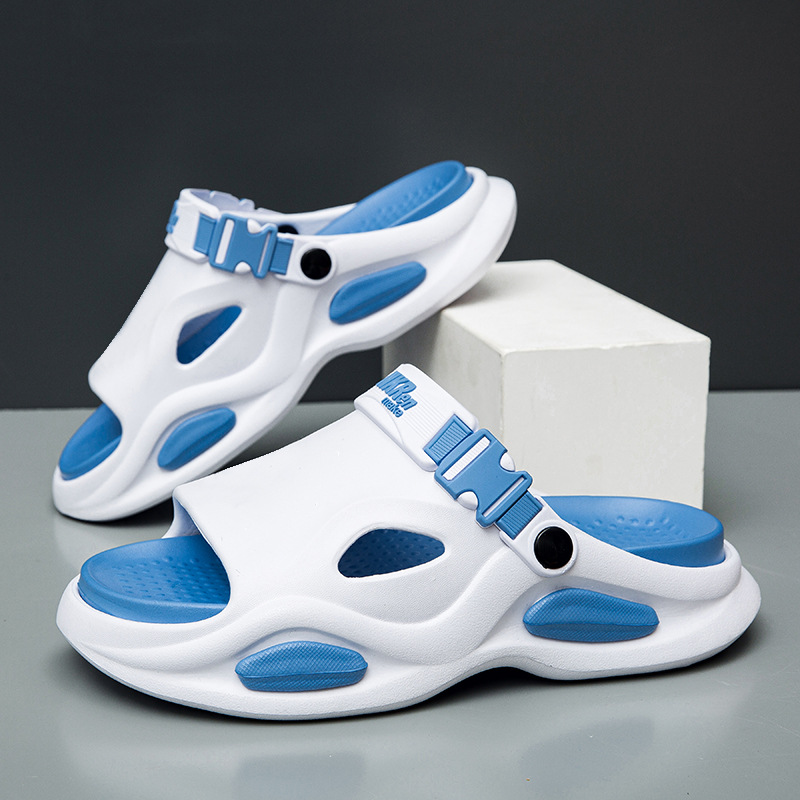 Zapatillas de verano para hombres, sandalias de playa de doble uso para conducir, sandalias de playa de gran tamaño antideslizantes para hombres, sandalias de playa de gran tamaño 46