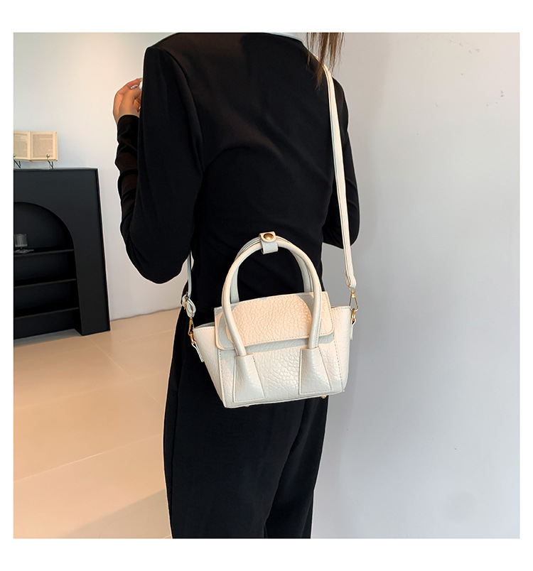 Women's Small Pu Leather Solid Color Elegant Classic Style Square Zipper Shoulder Bag Handbag Crossbody Bag display picture 1
