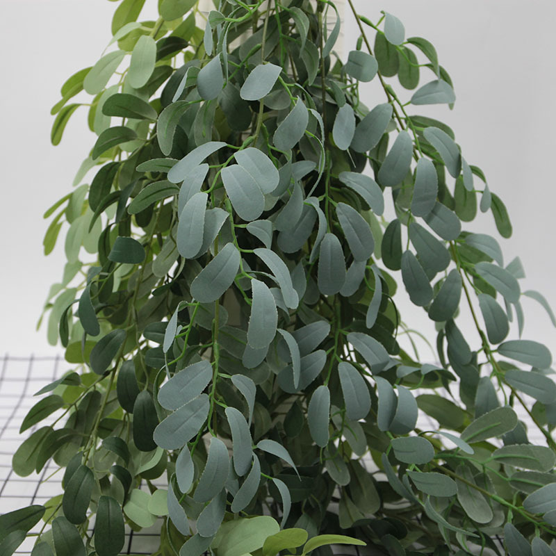 Hojas de palma, hojas de plantas verdes, materiales decorativos para el hogar, decoración de techos, hojas de sauce para colgar en la pared, flores artificiales, hojas de plantas al por mayor. image 5