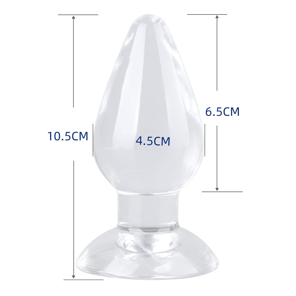 Big Mac backyard anal plug anal plug large, medium and small three-piece high transparent crystal pull bead backyard plug factory supply