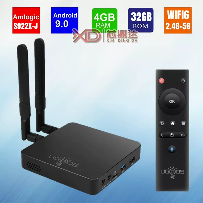 AM6B PLUS 安卓机顶盒 S922X-J 安卓9.0 千兆双频WIFI 蓝牙 TVBOX