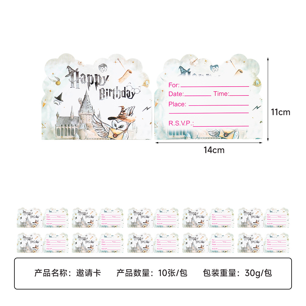 Tarjetas de invitación 10 piezas por paquete.