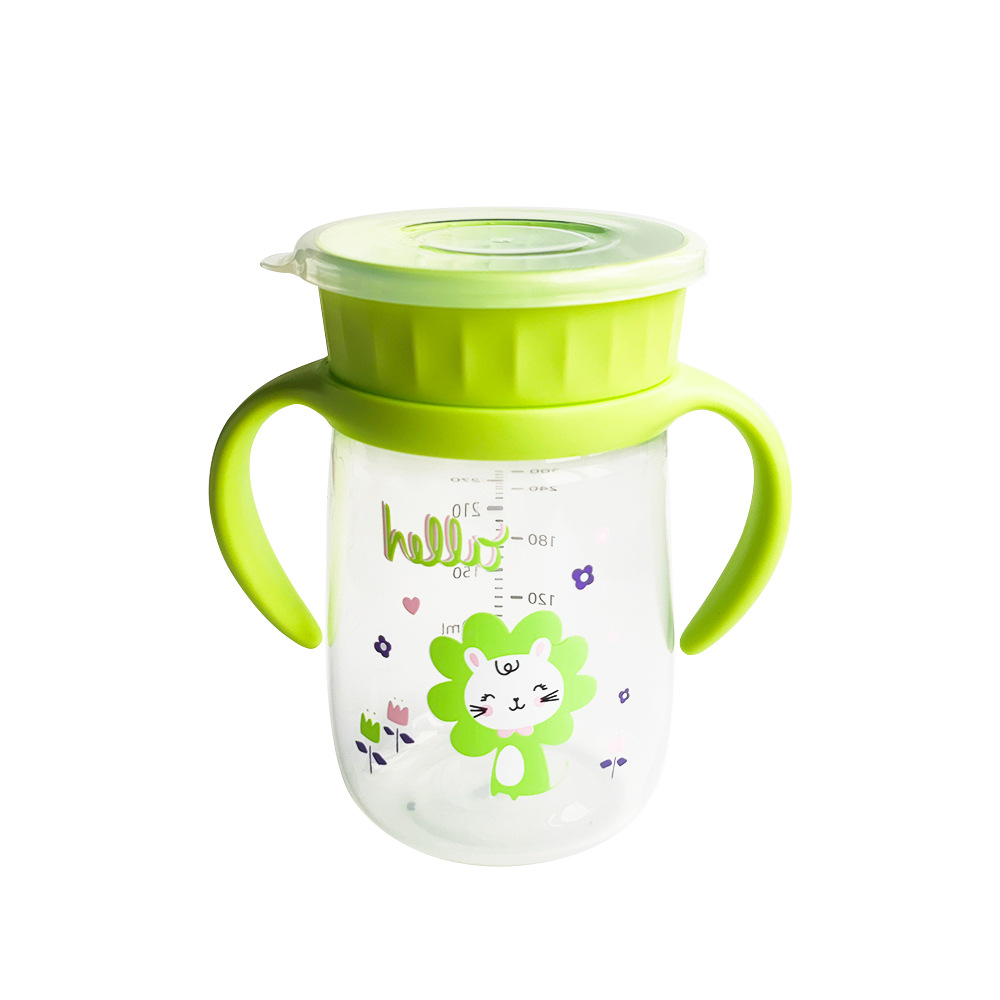 Taza mágica a prueba de fugas de 360 grados de dibujos animados