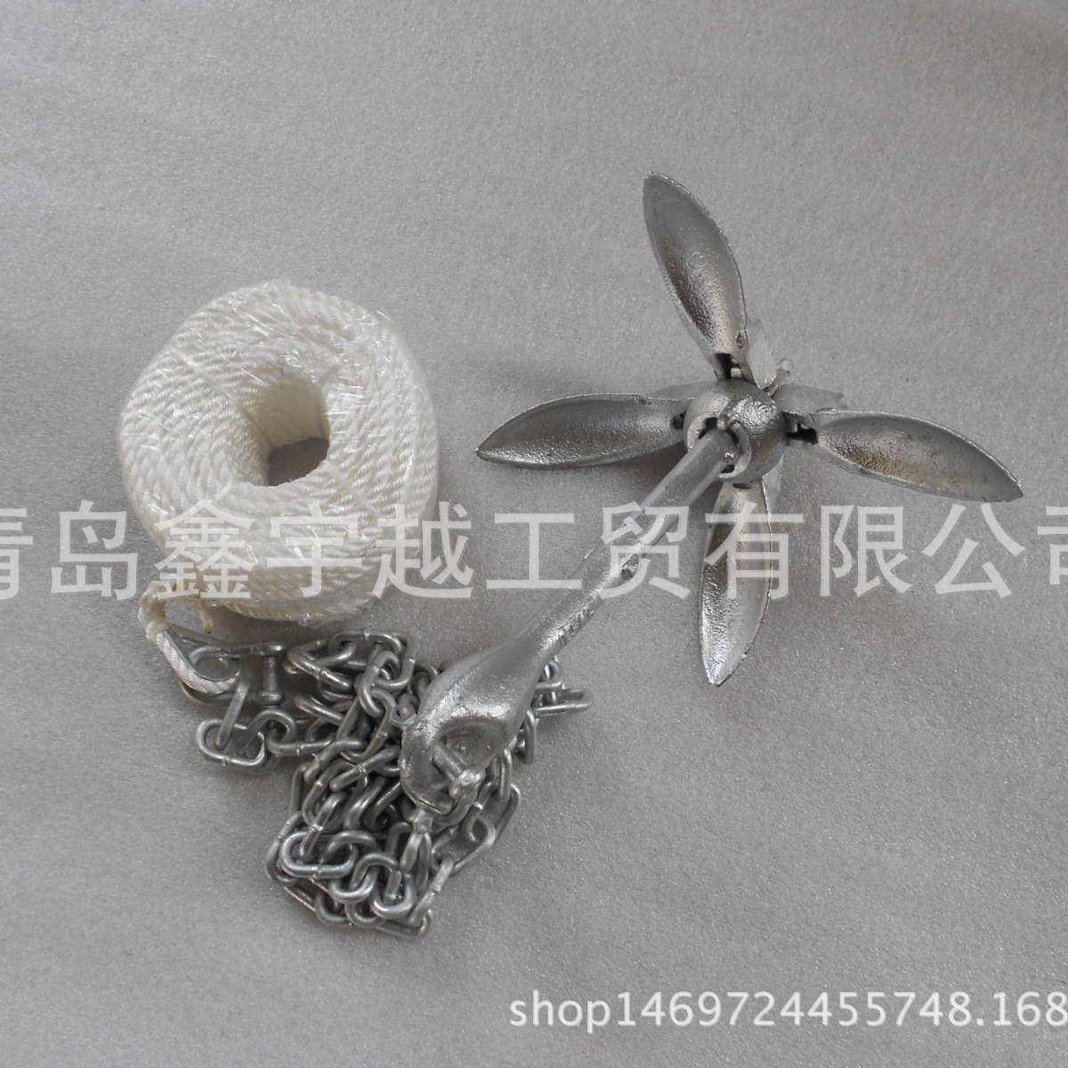 供应出口优质热镀锌 热浸锌 折叠锚 伞形锚 船锚组合 四爪锚