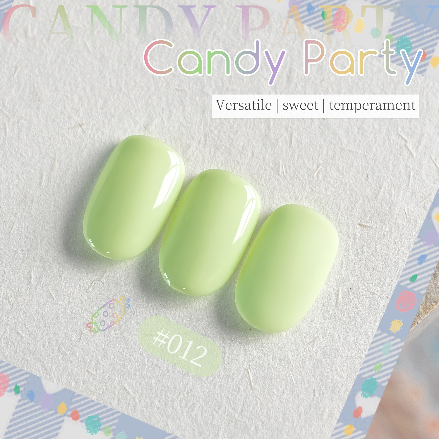 Caramelo fiesta serie de pegamento de uñas en 2025 nuevo temperamento de polvo de melocotón especial para manicuras